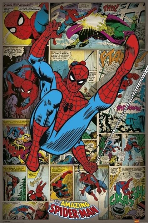 Marvel Comics - Spider - Man Retro Paper Print - Animation & Cartoons posters in India - Buy art ...