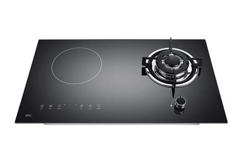 UNO 73cm Gas-Induction Hybrid glass hob – Tecno