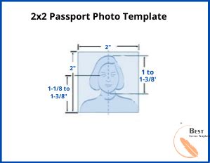 Us 2x2 Passport Photo Template