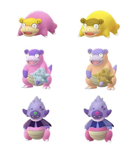 Shiny Galarian Slowpoke Family Comparison : r/TheSilphRoad