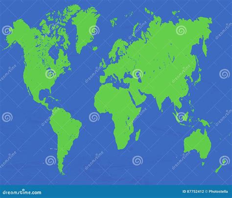 2d world map vector stock vector. Illustration of earth - 87752412