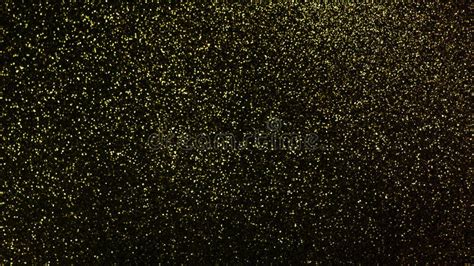 Gold Glitter Dust Scattered on Black Background Stock Image - Image of ...