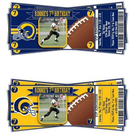 Los Angeles Rams LA Rams NFL Football Photo Ticket Horizontal