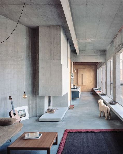 Interior Design on Instagram: “The rawness of concrete combined with ...