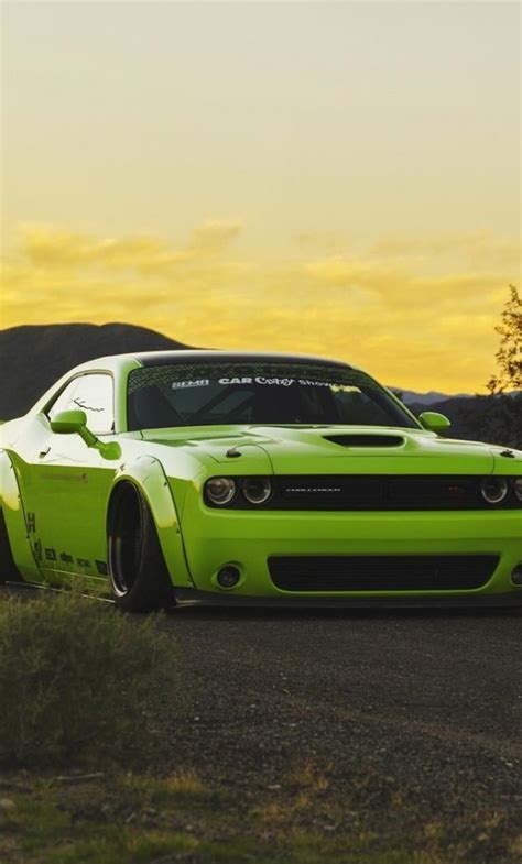 1280x2120 Dodge Challenger Green iPhone 6+ HD 4k Wallpapers, Images ...