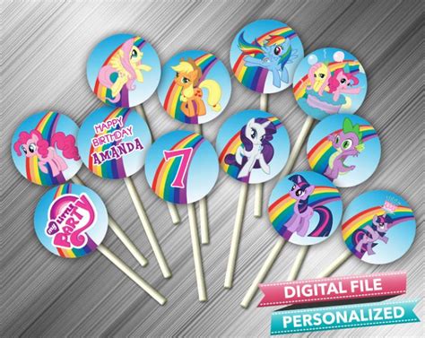 My Little Pony Cupcake Toppers