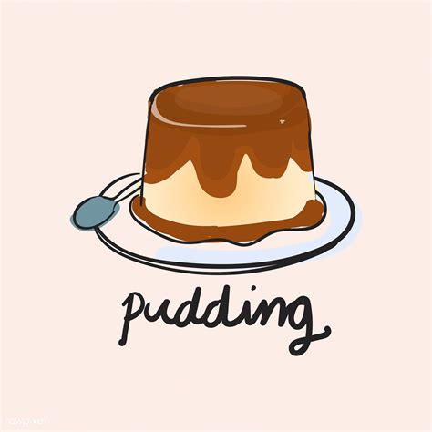 Illustration drawing style of pudding | Рисунки еды, Пудинг, Легкие рисунки