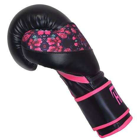 Hawk Pink Boxing Gloves Ladies Women's Flowers Girls Leather Training ...