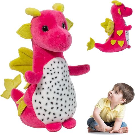 Dragon Fruit Plush Pillow - 9.8in Cartoon Soft Stuffed Animal - Ideal ...