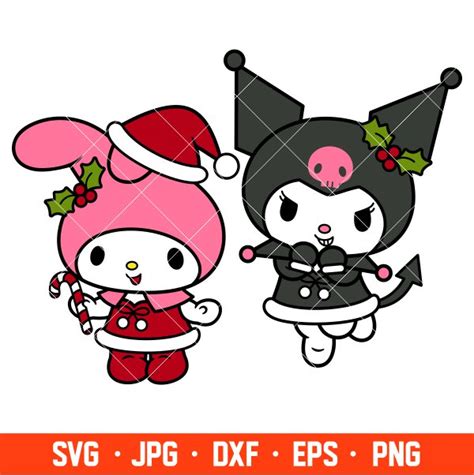 Christmas My Melody & Kuromi Bundle Svg, Christmas Svg, Disn - Inspire Uplift