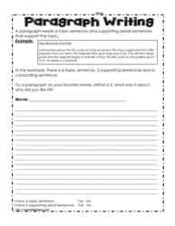 33 Writing A Paragraph Worksheet - support worksheet