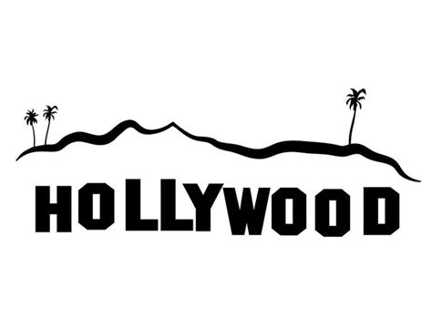 Hollywood Sign Silhouette at GetDrawings | Free download