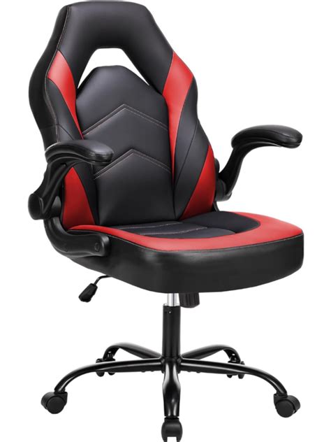 Gaming Chair - PU Leather Computer Ergonomic Office with Lumbar Support ...