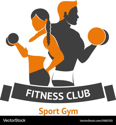 Fitness club logo Royalty Free Vector Image - VectorStock