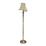 LEDU Antique Floor Desk Lamp with Swing Arm Bell Shade, 60-Inch, Brass ...