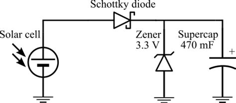 Electric circuit for charging the supercapacitor with two solar cells... | Download Scientific ...