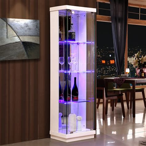 Simple modern glass wine cabinet corner cabinet home side bar dining living room decorative ...