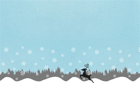 Seamless Winter Snow Scene with Deer SVG Design