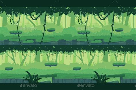 Parallax Jungle 2D Backgrounds | 2d game background, Art background ...