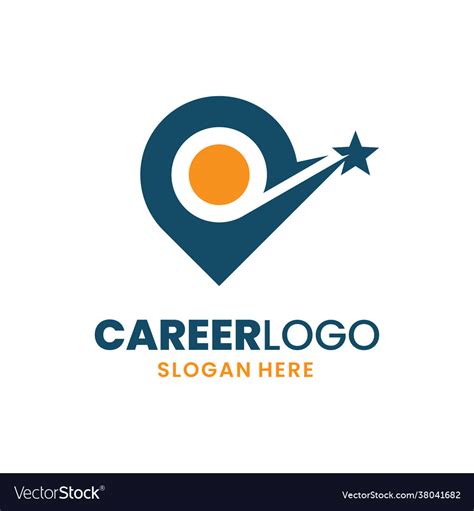 Career logo template design star point logo Vector Image