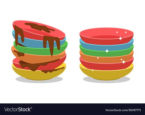 Dirty dishes Royalty Free Vector Image - VectorStock