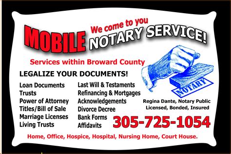 Notary Public Business Card Template