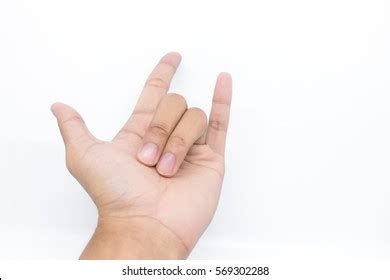 Man Hand Sign Isolated On White Stock Photo 569302288 | Shutterstock