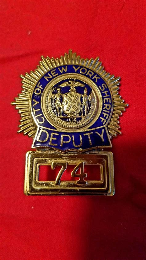 New York City Deputy Sheriff Badge - Etsy