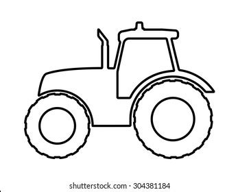 Vector Illustration Silhouette Tractor On White Stock Vector (Royalty Free) 297664991 | Shutterstock