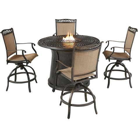 patio furniture set with fire pit table Fire pit tables • insteading ...