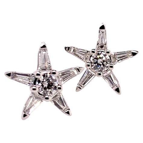 Star Diamond Earrings For Sale at 1stDibs