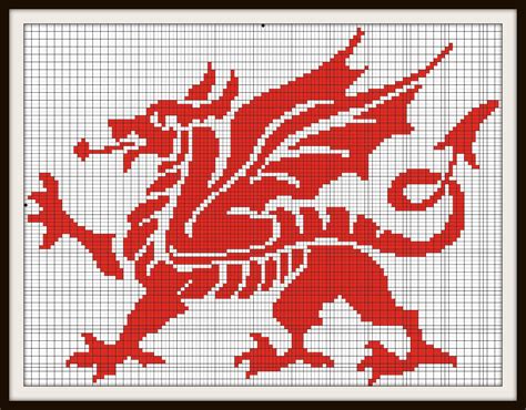 Dragon perler bead / Cross-Stitch pattern Celtic Cross Stitch, Dragon ...