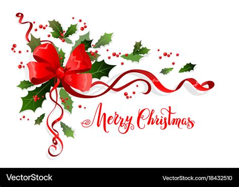 Winter merry christmas decor Royalty Free Vector Image