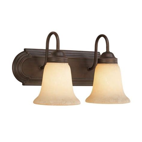 Millennium Lighting 2-Light 14-in Rubbed Bronze Bell Vanity Light in ...