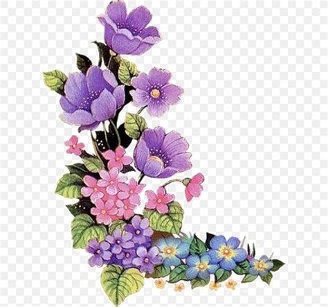 Purple Flower Border Clip Art