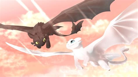 Toothless and Light Fury [FanArt] by Crystal-Silverlight on DeviantArt