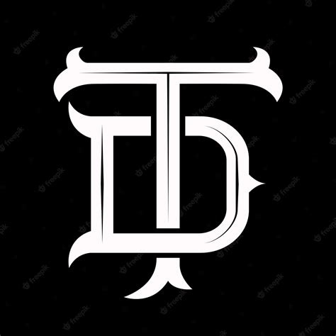 Premium Vector | Vintage letter td initial logo vector design