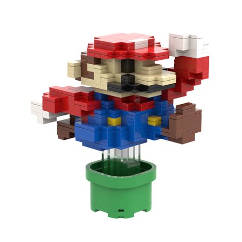 LEGO MOC Mario 3D 8-Bit Statue by Bonehead_ | Rebrickable - Build with LEGO