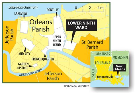 New Orleans Map Ninth Ward - Amanda Marigold