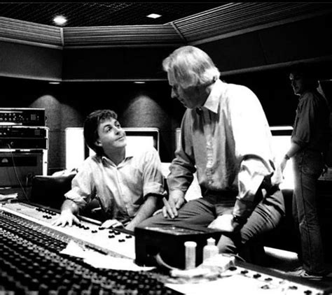 Paul and George Martin in the studio, 1984 | Ringo starr photograph ...