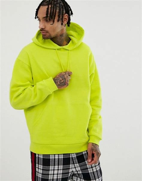 ASOS DESIGN oversized hoodie in lime green (met afbeeldingen)