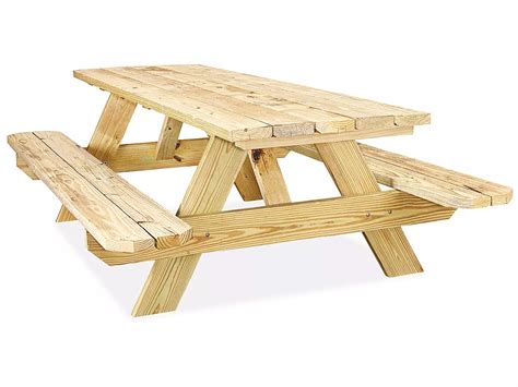 Economy A-Frame Wooden Picnic Table - 8' H-5163 - Uline