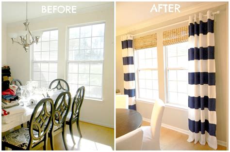 Seaside Interiors: DIY Navy Painted Curtains