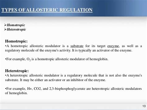 Allosteric enzymes