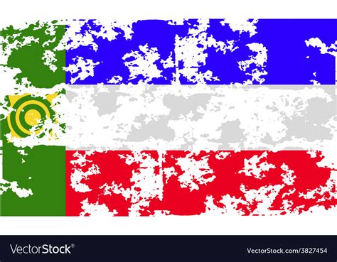 Flag of khakassia with old texture Royalty Free Vector Image