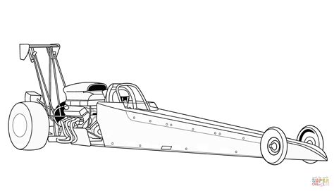 Coloriage - Dragster | Coloriages à imprimer gratuits