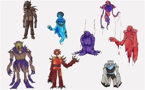 decided to draw some of the early calamity bosses as vaguely humanoid creatures : r/CalamityMod