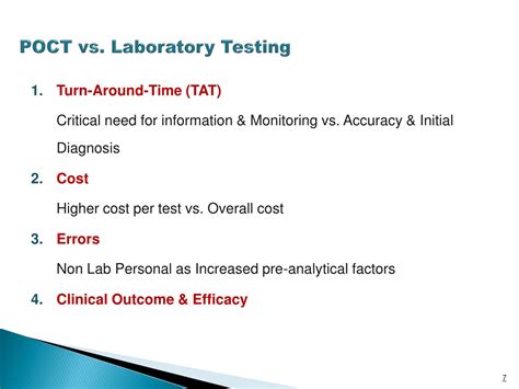 PPT - Point-of-Care Testing (POCT): Role in patient care PowerPoint ...