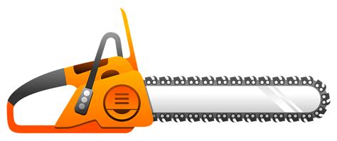 Orange Chainsaw clipart. Free download transparent .PNG | Creazilla