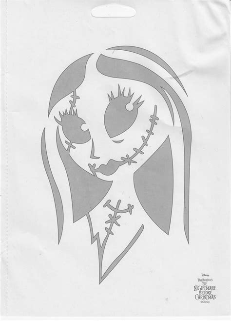 Nightmare Before Christmas: Sally (Pumpkin Stencil - Pumpkin Pattern - Pumpkin Template - Jack-o ...